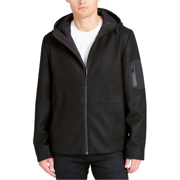 DKNY Mens Mixed-Media Coat NWT
